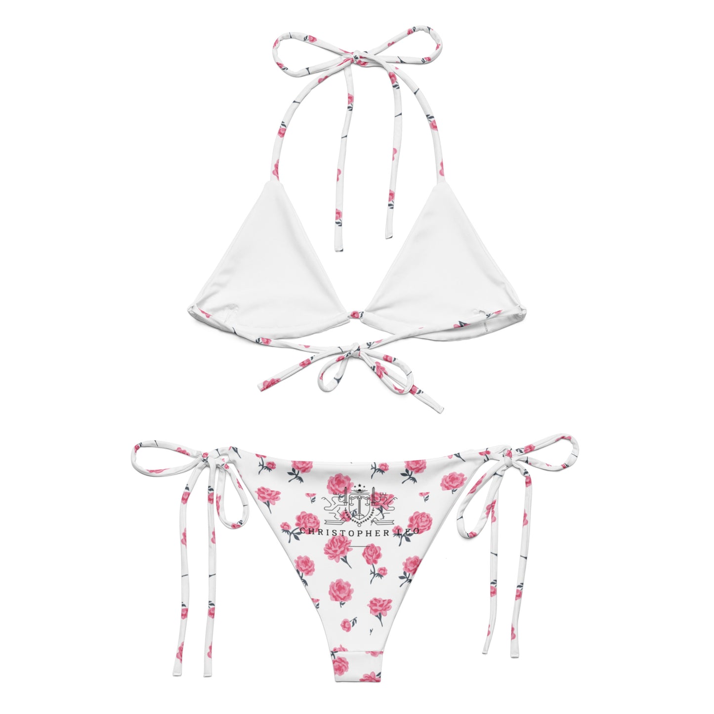 All-over print recycled string bikini