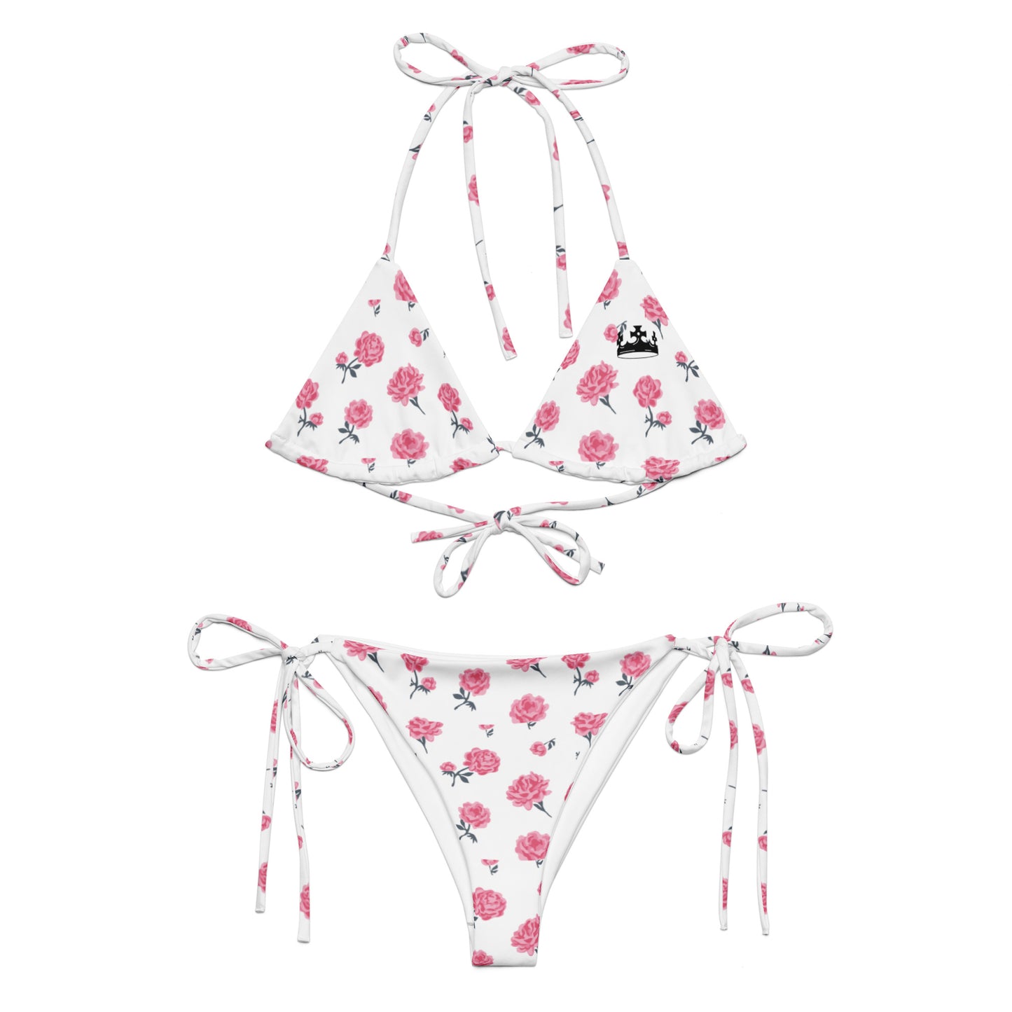 All-over print recycled string bikini