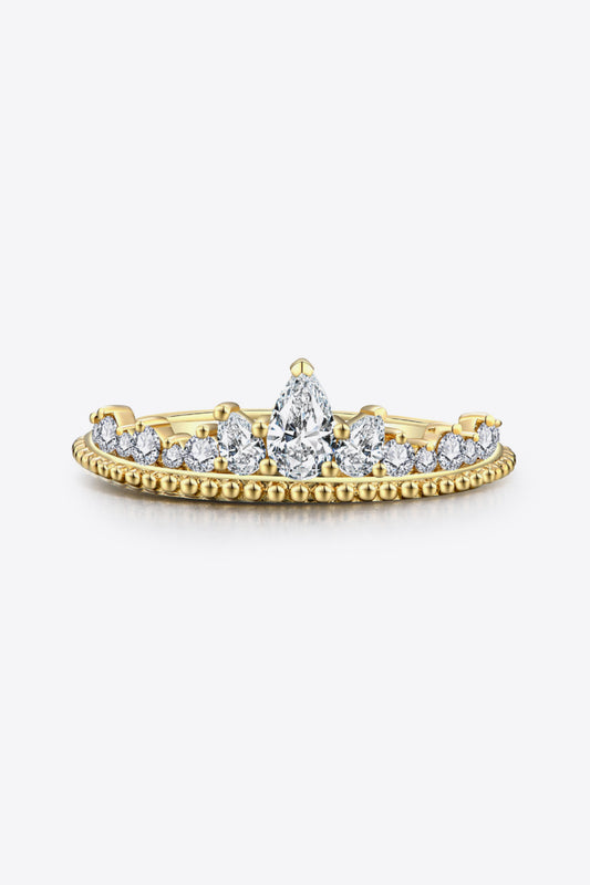 Queen's Crown Shape Moissanite Ring