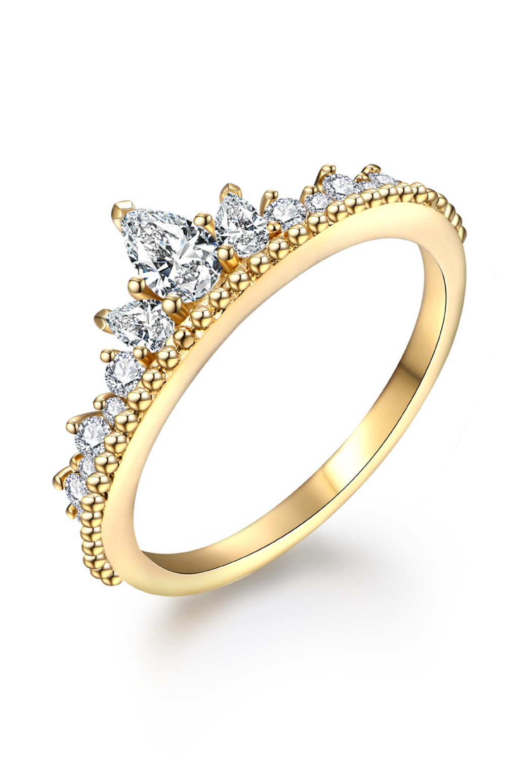 Queen's Crown Shape Moissanite Ring